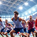 Atleți în acțiune la competițiile internaționale din 2025.