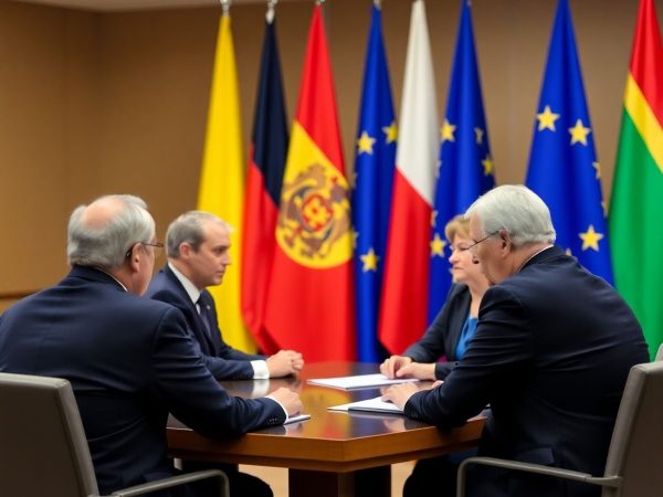 Lideri europeni discutând decizii pentru România.